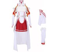 Mr.LQ Sword Art Online Sao Yuuki Asuna Cosplay Costume Anime Donna Tuta da Combattimento Vestito da Ragazza con Calze