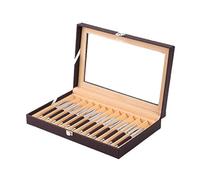 MR Maestro Relojero - Scatola Portapenne con vetrina per 12 Penne Nero| Espositore Penne stilografiche | Portapenne da Esposizione | Raccoglitore Collezioni