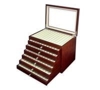 MR Maestro Relojero - Scatola Portapenne con vetrina per 78 Penne in Legno | Espositore Penne stilografiche | Portapenne da Esposizione | Raccoglitore Collezioni | Nero, Legno