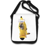 Mr Manager Dog Funny Banana Borsa a tracolla bianca