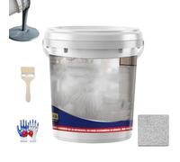 Mr Material 1 Rust Paint, Mr Material Floor Paint, Mr.Material 1 Epoxy Floor PaintS, Epoxy Colored Sand FloorPaint, Quick-Dry Anti-Slip Water-Based FloorPaint, for Interior Exterior (Light Gray)