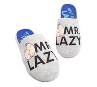 Mr. Men Grigio Mr Lazy Pantofole Mule Uomini