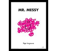 Mr Men & Little Miss Men-Stampa incorniciata Mr Messy, 30 x 40 cm, Multicolore