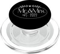 Mr. & Mrs. est 2022 Matrimonio di fidanzamento che abbina gli sposi PopSockets PopGrip per MagSafe