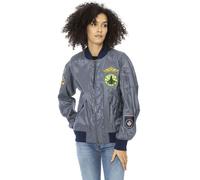 Mr&Mrs Italy Light Blue Polyamide Women Bomber Jacket - S