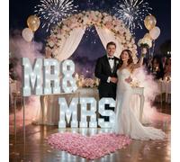 MR & MRS Luci for Lettere Autoportanti for Tendoni for Ricevimenti di Nozze