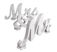 Mr & Mrs Matrimonio, Mr & Mrs Letters Legno Decorazione, Scritte in Legno Matrimonio, Lettere Grandi per La Decorazione di Nozze Segno Superiore Tavola Presenti Décor, Oro Glitterato