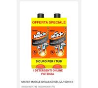 Mr. Muscle Idraulico Gel Bipacco 2x1000ml