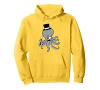 Mr. Octopus Gentleman Cappello a cilindro Monocle Occhiali rich Sir Fun Felpa con Cappuccio
