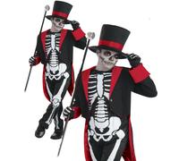 Mr Osso Jangles Ragazzi Scheletro Giorno Dei Morti Costume Halloween Bambini