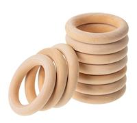 Mr. Pen - Anelli di legno, 6,9 cm, 10 pezzi, anelli di legno per artigianato, anelli di legno, anelli macramè