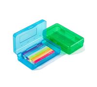 Mr. Pen - Astuccio in plastica, confezione da 2, grande organizer per pennarelli