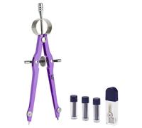 Mr. Pen - Compasso professionale per geometria viola con mine extra Compasso in metallo con blocco Compasso da disegno Compasso per geometria Com