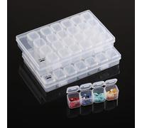 Mr. Pen - Contenitori per perline per pittura a diamante, 28 griglie, confezione da 2, include 160 etichette adesive, scatola organizer per perline Diamond Art