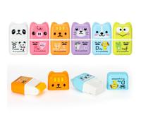 Mr. Pen - Cute Gomme con coperchio e rullo, confezione da 6