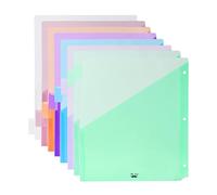 Mr. Pen - Divisori per raccoglitori con tasche e linguette, 1 set, 8 schede/set, colorati, 3 divisori ad anelli con linguette e tasche su entrambi i lati