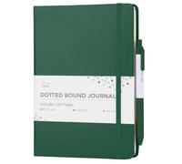 Mr. Pen- Dotted Journal Notebook, Dark Green, 160 Pages, 1pc pen + 50 pcs sticky tabs, A5 Size(5.7 * 7.9)