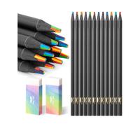 Mr. Pen - Easter Basket Essentials Regenbogenstifte, 12 St ck, 2 Radiergummis, 7 Farben in 1 Buntstift