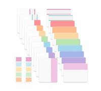 Mr. Pen - Etichette adesive per indice, 500 pezzi, 21 set, pastello, pagine colorate scrivibili, etichette per leggere appunti, libri, raccoglitori, quaderni, cartelle e classificare file, resistenti