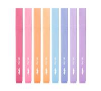 Mr. Pen - Evidenziatori estetici, 8 pezzi, punta a scalpello, colori assortiti, evidenziatore Bibbia pastello