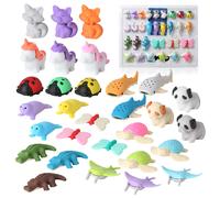 Mr. Pen- Gomme da cancellare per bambini, animali domestici, per scrivania, aula, confezione da 30 pezzi, animali