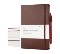 Mr. Pen- Graph Spiral Journal Notebook for Women & Men, 160 Pages, A5(5.7" x 7.9"), Blush, Graph Paper Hardcover Notebook, 1 Pc Pen, 50 Pcs Sticky Notes, 1 Elastic Band