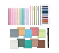 Mr. Pen - Kit di annotazione per libri estetici 38 pezzi Evidenziatori estetici e penne gel Note adesive trasparenti Linguette adesive trasparent