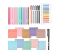 Mr. Pen - Kit di annotazione per libri estetici 38 pezzi Evidenziatori estetici e penne gel Note adesive trasparenti Linguette adesive trasparent