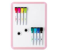 Mr. Pen - Lavagna cancellabile a secco 12,5"""" x 9,5"""" con 8 pennarelli cancellabili a secco e 2 magneti per lavagna Lavagna bianca cancellabile a