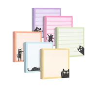 Mr. Pen - Note adesive, 7,6 x 7,6 cm, 6 blocchetti, 480 fogli, note adesive gatto nero, blocco note gatto, set di note adesive