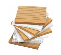 Mr. Pen - Note adesive a righe 3 x 3 8 blocchi da 480 fogli, note adesive bianche e kraft con righe, blocchi di note adesive autoadesive, blocchi