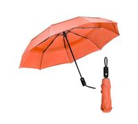 Mr. Pen - Ombrello da viaggio antivento, piccolo ombrello impermeabile pieghevole automatico per pioggia e sole, leggero, compatto e portatile per donne e uomini, adatto per auto e zaino, Arancione