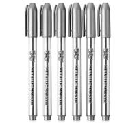 Mr. Pen - Pennarelli per vernice metallizzata, confezione da 6, pennarello per vernice argento, pennarello argento, pennarello argento metallizza