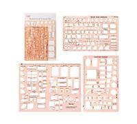 Mr. Pen - Planimetria, interior design e mobili, strumenti di disegno e forme righello per architettura - Set di 3