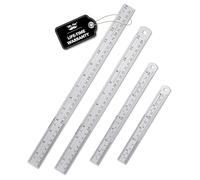 Mr Pen Righelli in acciaio, 15, 20, 30,5, 35,5 cm, confezione da 4