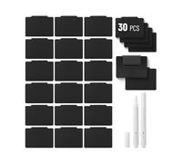 Mr. Pen - Set di 32 etichette per cestini, 32 pezzi, 30 etichette rimovibili per bidoni della spazzatura con 2 pennarelli a gesso, etichette per contenitori portaoggetti, etichette per cestini, clip