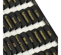 Mr. Pen - Tabelle della Bibbia laminate, 75 pezzi, nero, lamina d'oro in rilievo, facili da leggere e applicare, linguette indice resistenti agli strappi per donne e uomini, linguette della Bibbia per