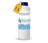 MR PISCINA Alghicida per Alghe Rosse, Rosa e Nere, Funghicida Specifico per Piscina ad Alta Efficacia, Trattamento Professionale contro Funghi Bianchi e Macchie Resistenti, 1 Litro
