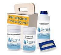 MR PISCINA Kit Svernamento Professionale per Piscina, Set Completo Chiusura Invernale con Svernante, Dicloro Shock, pH Meno e Accessori, Valigetta Salvaspazio, per Piscine fino a 20 m³