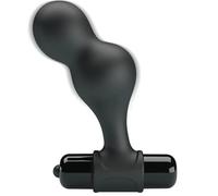 Mr play - plug anale vibrante in silicone nero