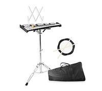 Mr.Power 32 note Glockenspiel Bell Kit con pad da 20,3 cm, supporto regolabile in altezza, clip per spartiti, mazzuole Glockenspiel, bacchette e borsa per il trasporto