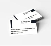 Mr Pubblicita - Biglietti da Visita Personalizzati 8,5x5,5 cm - Stampa su Cartoncino 350gr Patinato Lucido - Scegli Template, Personalizza Online, Spedizione Rapida 24/48h