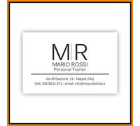 Mr Pubblicita - Biglietti da Visita Personalizzati 8,5x5,5 cm - Stampa su Cartoncino 350gr Patinato Lucido - Scegli Template, Personalizza Online, Spedizione Rapida 24/48h