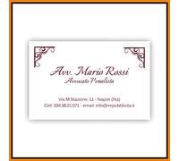 Mr Pubblicita - Biglietti da Visita Personalizzati 8,5x5,5 cm - Stampa su Cartoncino 350gr Patinato Lucido - Scegli Template, Personalizza Online, Spedizione Rapida 24/48h