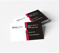 Mr Pubblicita - Biglietti da Visita Personalizzati 8,5x5,5 cm - Stampa su Cartoncino 350gr Patinato Lucido - Scegli Template, Personalizza Online, Spedizione Rapida 24/48h