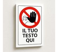 Mr Pubblicità - Cartello alt - Vietato l’Accesso - Personalizzato, 30x21 cm, Testo e immagine Personalizzabile - Per uso esterno o interno - Adatto alle intemperie (ALT)