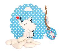 Mr Pubblicità - Scatoline Bomboniere Battesimo Nascita compleanno Portaconfetti 25 pezzi + Bigliettini per Bomboniera o per fazzoletti confetti 25 pezzi - elefantino (Boy)