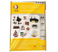 MR.R 110 gsm/m² fogli A4x100 carta per sublimazione fogli di carta a trasferimento termico per tazze in ceramica e supporti rigidi Adatto per stampanti a sublimazione