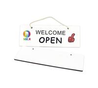 MR.R - Set di 2 ganci rettangolari per porta in MDF a sublimazione, 28 x 10 cm