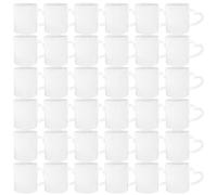 MR.R Set di 36 tazze da caffè in ceramica bianca con manico a forma di cuore per sublimazione, 325 ml, vuote, in ceramica, con manico a forma di cuore, per latte, tè, cola, acqua